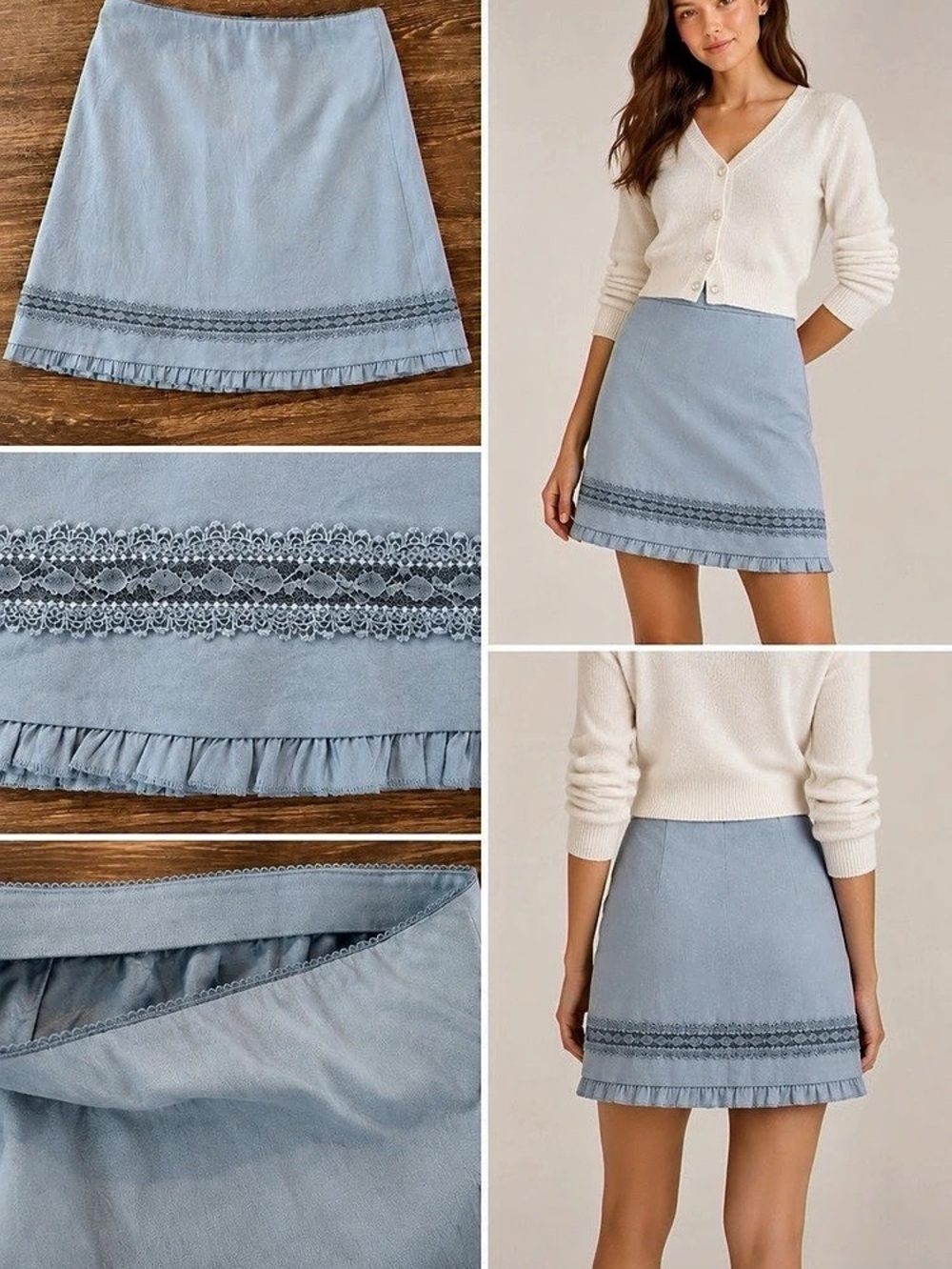 New with taxes jcrew light blue skirt. Classy dainty